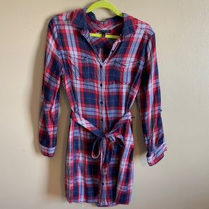 Banana Republic plaid shirt dress